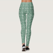 Evergreen met White Crochet Lace Pattern Leggings (Achterkant)