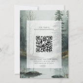 Evergreen Mist | Rustic Forest QR Save the Date (Achterkant)