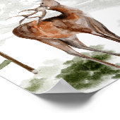 Evergreen Mountain Forest bruiloft zitgrafiek Poster (Hoek)