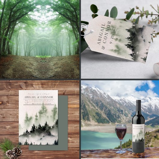 Evergreen Mountain Mist Rustic Winter White Grey Programma