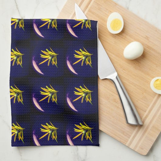 Evergreen op Blue Pattern Kitchen Towels Theedoek (Quarter Fold)