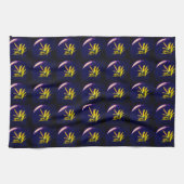 Evergreen op Blue Pattern Kitchen Towels Theedoek (Horizontaal)