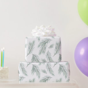 Evergreen Pine Branch Pattern Cadeaupapier