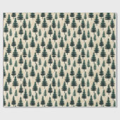 Evergreen Pine in donkergroen en beige Cadeaupapier (Vlak)