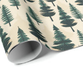 Evergreen Pine in donkergroen en beige Cadeaupapier (Rol Hoek)