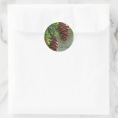 Evergreen Pinecone Sla de datum bruiloft Sticker (Tas)
