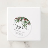 Evergreen Pop het als ze baby shower pop Bedankjes Labels (In situ)