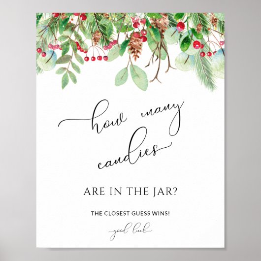 Evergreen raad hoeveel Snoepjes er in de pot zitte Poster (Voorkant)