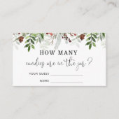 Evergreen raden hoeveel snoepjes kaart (Voorkant)