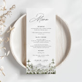 Evergreen Rustic Mountain Forest Boho Wedding Menu
