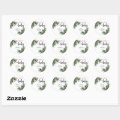Evergreen Santa baby shower Ronde Sticker (Vel)