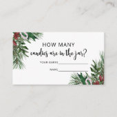 Evergreen schat hoeveel snoepjes informatiekaartje (Voorkant)