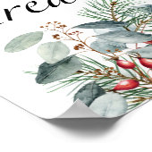 Evergreen snoepjes en behandelde baby shower poster (Hoek)