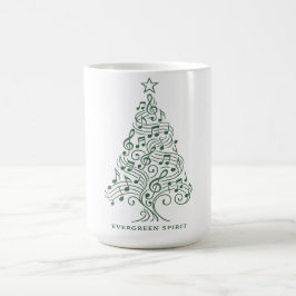 Evergreen Spirit – Musical Christmas Tree Design Koffiemok
