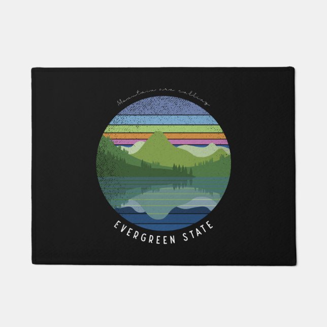 Evergreen state doormat deurmat (Voorkant)