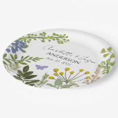 Evergreen Summer Garden Wedding Papieren Bordje (Gekanteld)