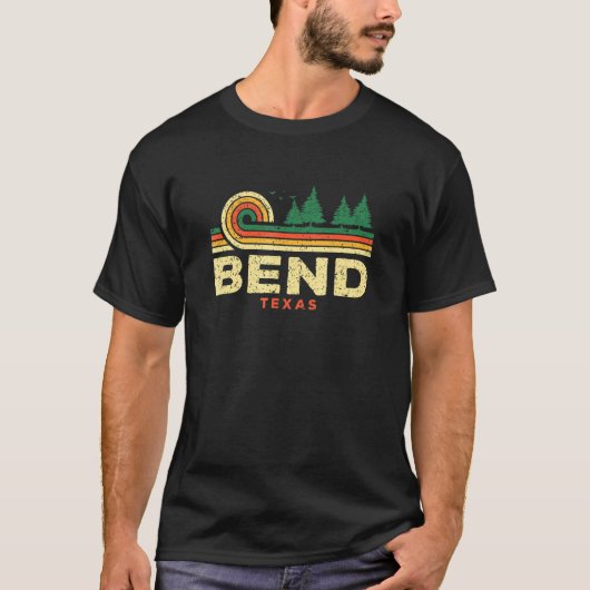 Evergreen Sunset Bend Forest Texas Bossen Natuur T-shirt (Voorkant)