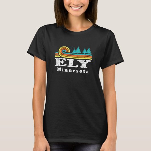 Evergreen Sunset Ely Forest Minnesota Bos Natuur T-shirt (Voorkant)