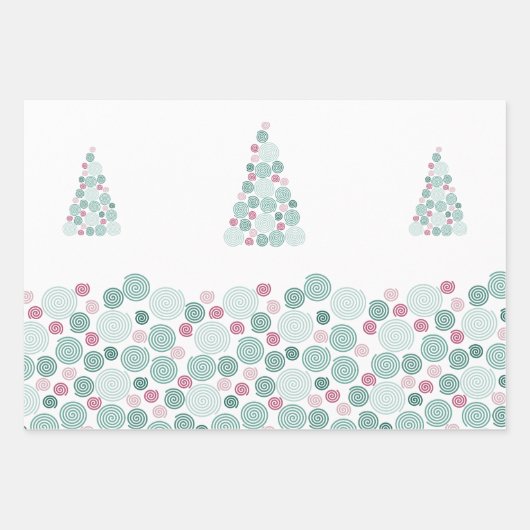 Evergreen Swirl (Pattern) Inpakpapier Vel (Voorkant 3)