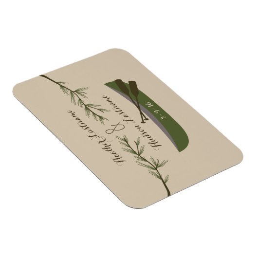 Evergreen takken + kano opslaan van de datum magne magneet (Rechterzijde)