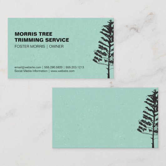 Evergreen Tree | Achtergrond groene textuur Visitekaartje (Voorkant / Achterkant)