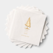 Evergreen Tree Rustic Wedding Folie Servetten (Insitu (Gestapeld))