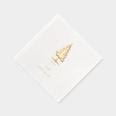 Evergreen Tree Rustic Wedding Folie Servetten (Rechts)