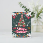 Evergreen vreugde van de kerst feestdagenkaart (Staand voorkant)