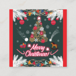 Evergreen vreugde van de kerst informatiekaartje