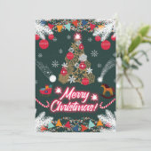 Evergreen vreugde van de kerst kaart (Staand voorkant)