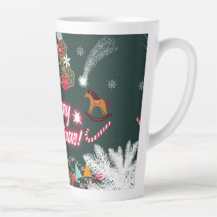 Evergreen vreugde van de kerst latte mok