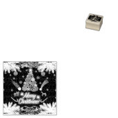 Evergreen vreugde van de kerst 	rubberstempel (Gestempeld)