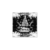 Evergreen vreugde van de kerst 	rubberstempel (Afrduk)