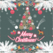 Evergreen vreugde van de kerst sticker (Voorkant)