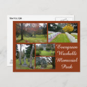 Evergreen Washelli Cemetery Collage Briefkaart (Voorkant / Achterkant)