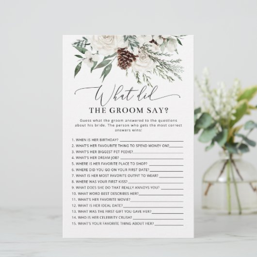 Evergreen Wat zei de bruidegom vrijgezellenfeest (Staand voorkant)