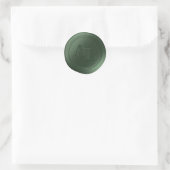 Evergreen Wax Seal Monogram Trouwstickers Ronde Sticker (Tas)