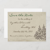  Evergreen Wedding Save the Date (Voorkant / Achterkant)