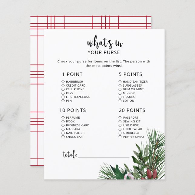 Evergreen Whats in je handtas (Voorkant / Achterkant)