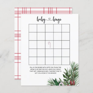 Evergreen winter baby bingo