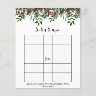 Evergreen winter baby bingo