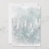 Evergreen Winter Eerste Verjaardag Dank je Kaart (Achterkant)