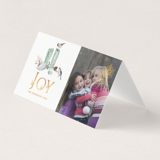 Evergreen - Wintertide Woodland Kerst Foto Kaart (Voorkant)