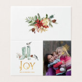 Evergreen - Wintertide Woodland Kerst Foto Kaart (Buitenkant ongevouwen)