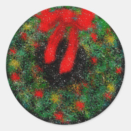 Evergreen Wreath Abstract ~ Vakantie Stickers