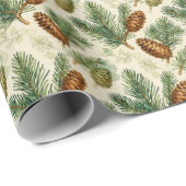 Evergreens and Cones Cadeaupapier (Rol Hoek)