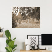 Evergreens en Gravestenen Poster (Thuiskantoor)