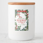 Evergreens en Red Bow Balsam Candle Label Voedselcontainer Etiket (Voorkant)
