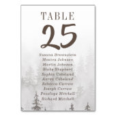 Evergreens in de Fog Forest Grey Guest Names Kaart (Achterkant)