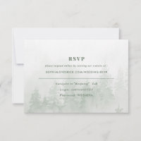 Evergreens in the Fog Forest in Green Online RSVP